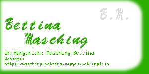 bettina masching business card